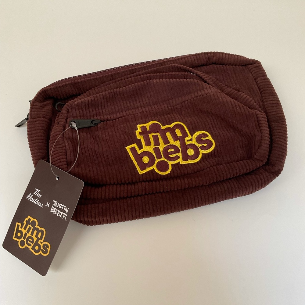 Justin Bieber x Tim Hortons Brown Corduroy Fanny Pack